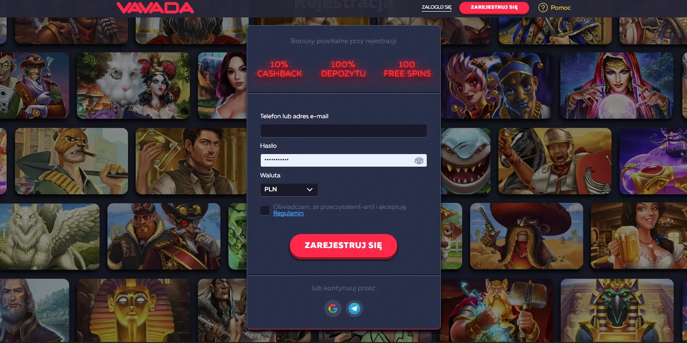 Vavada Casino logowanie i rejestracja konta krok po kroku